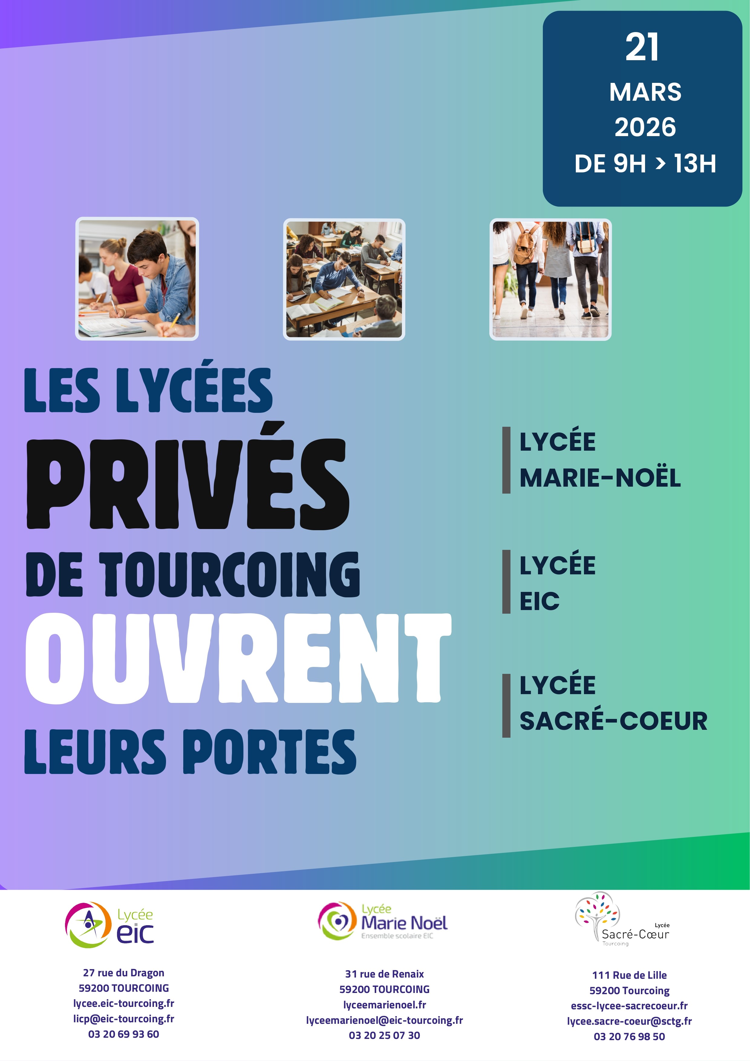 JOURNEE PORTES OUVERTES - Samedi 21 Mars 2025 de 9h à 13h